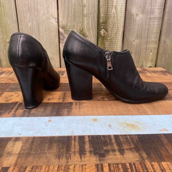 PRADA Calzature Donna Black Leather Ankle Boots - Size 8 - Picture 5 of 14